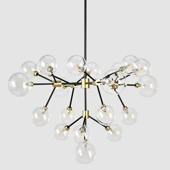 Industrial-Scottsdale-Black-Gold-Globes-Chandelier-White-Stone-Decor