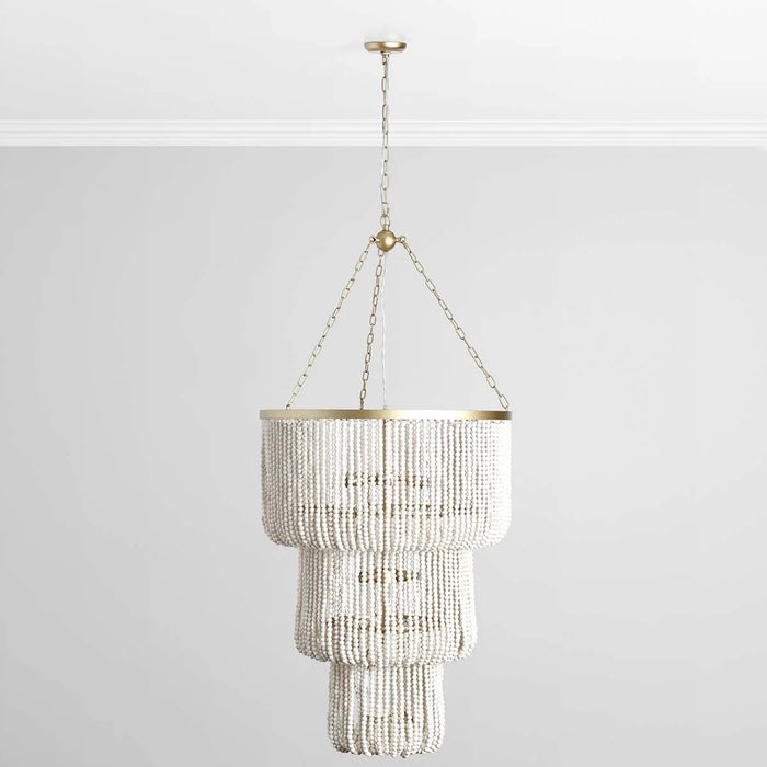 Julian-White-Beads-Modern-Gold-Chandelier-White-Stone-Decor-1