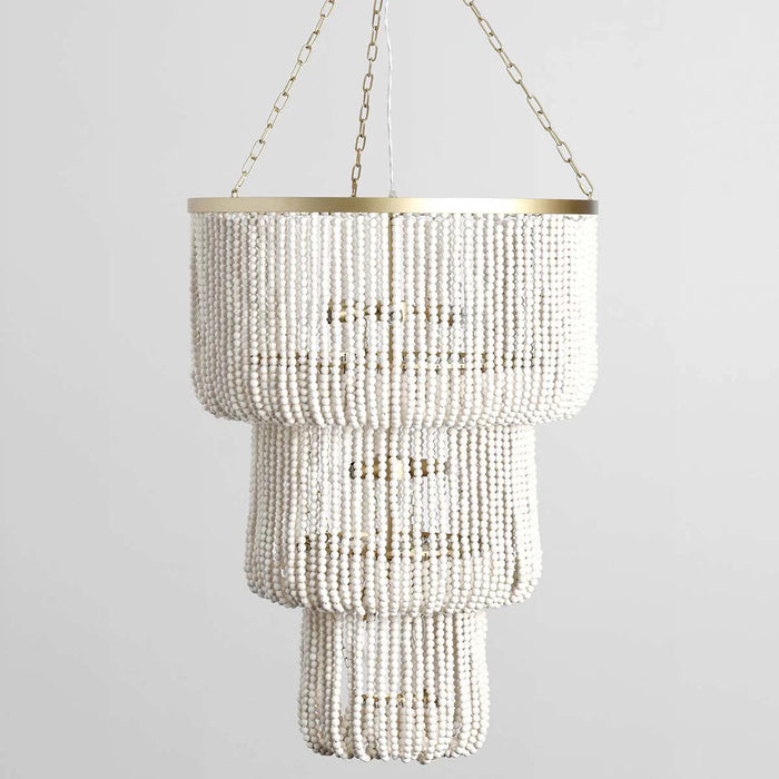 Julian-White-Beads-Modern-Gold-Chandelier-White-Stone-Decor