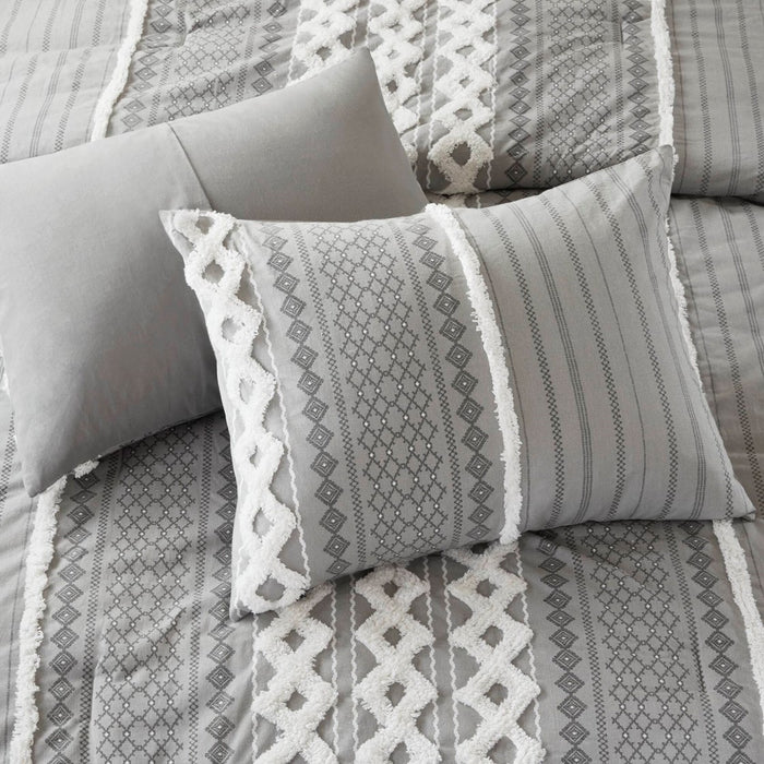Leah-Gray-Boho-Geometric-Pattern-Comforter-Set-White-Stone-Decor-3