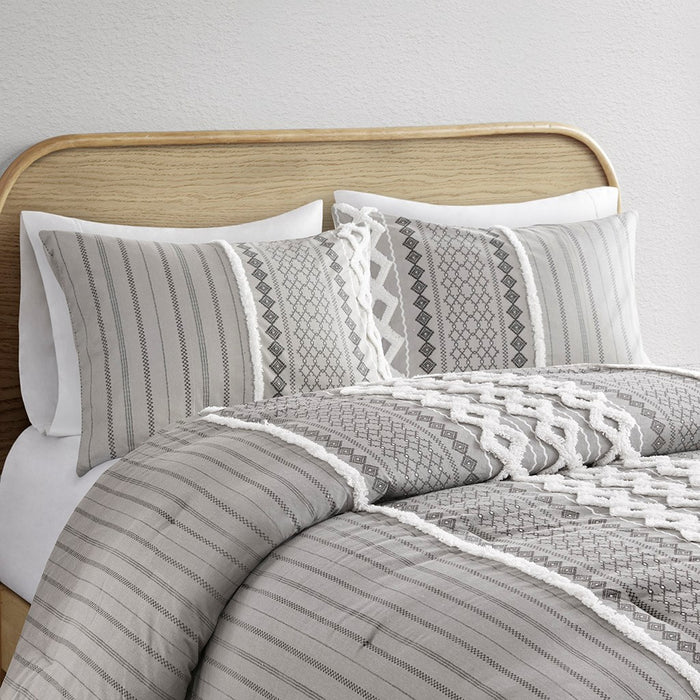 Leah-Gray-Boho-Geometric-Pattern-Comforter-Set-White-Stone-Decor-4