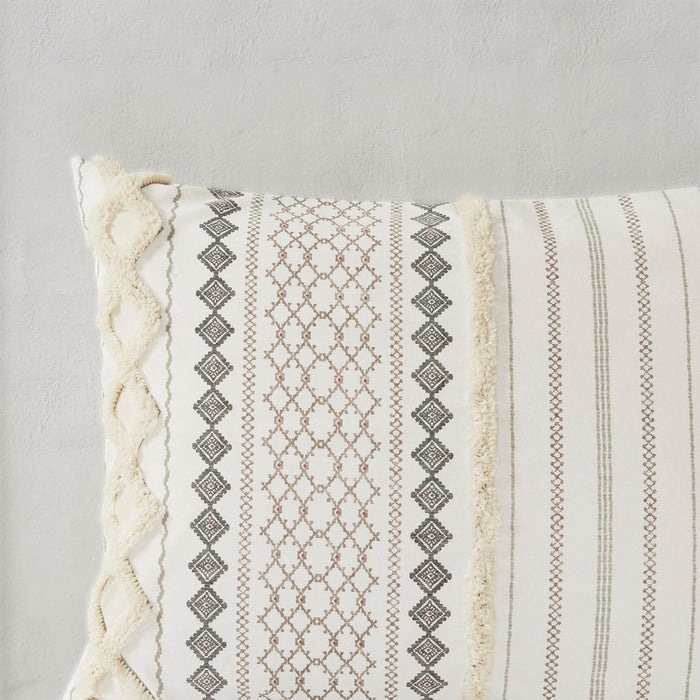Leah-Ivory-Boho-Geometric-Pattern-Comforter-Set-White-Stone-Decor-3