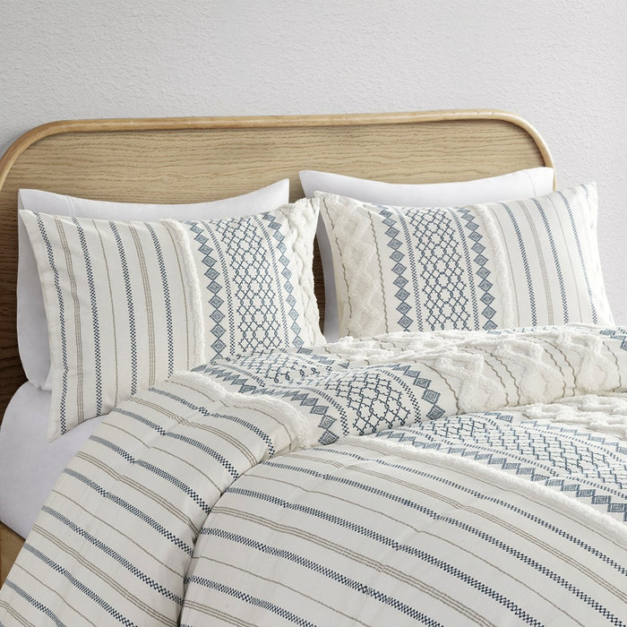 Leah-Navy-Boho-Geometric-Pattern-Comforter-Set-White-Stone-Decor-5