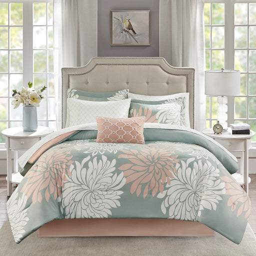 Lisa-Mae-Blush-Grey-Floral-Comforter-Set-White-Stone-Decor-1