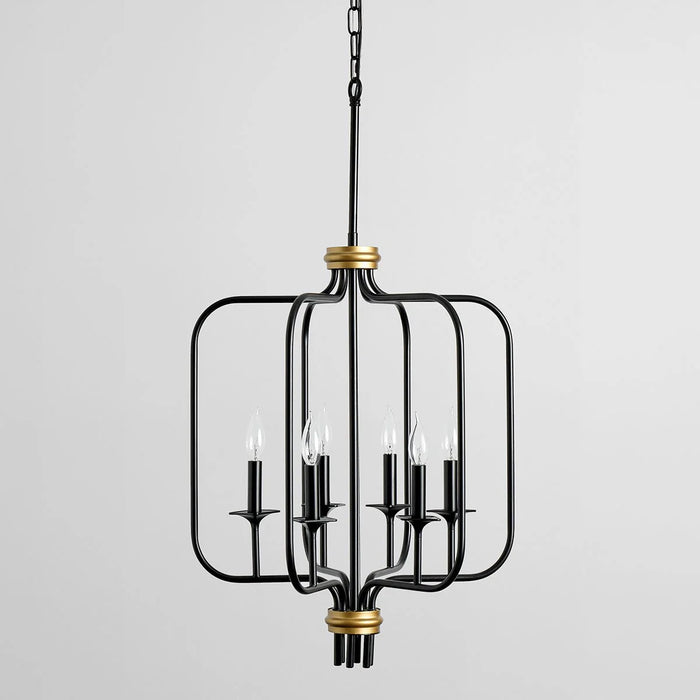 Louis-Black-Gold-Industrial-Chandelier-White-Stone-Decor-1
