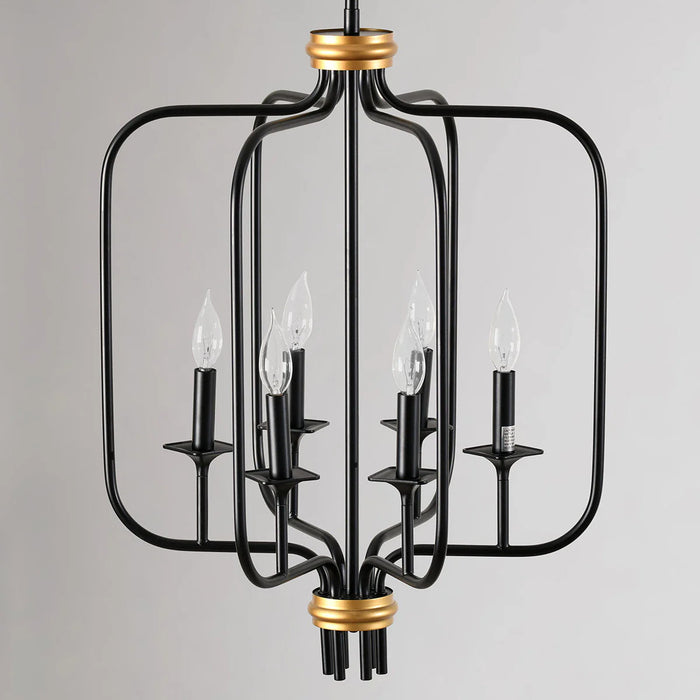 Louis-Black-Gold-Industrial-Chandelier-White-Stone-Decor-2