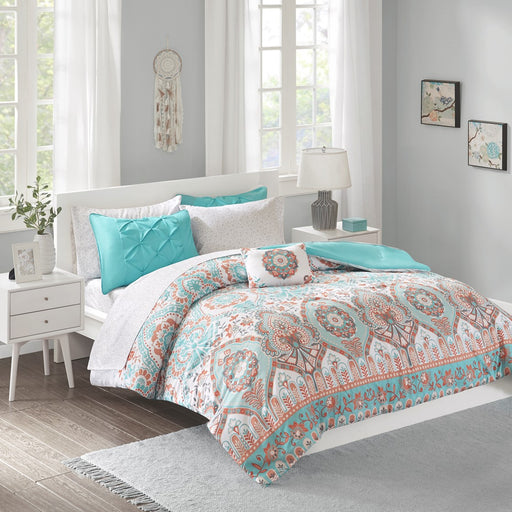 Luci-Mae-Aqua-Coral-Medallion-Floral-Comforter-Set-White-Stone-Decor-1