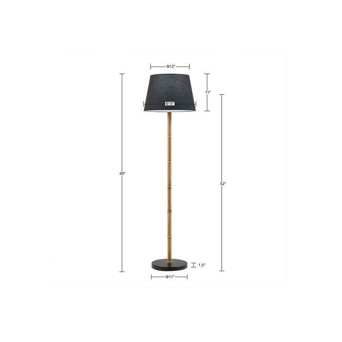 Macdona Metal Bamboo Floor Lamp