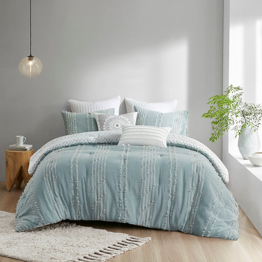 Maison-Sea-Crest-Textured-Farmhouse-Comforter-Set-White-Stone-Decor