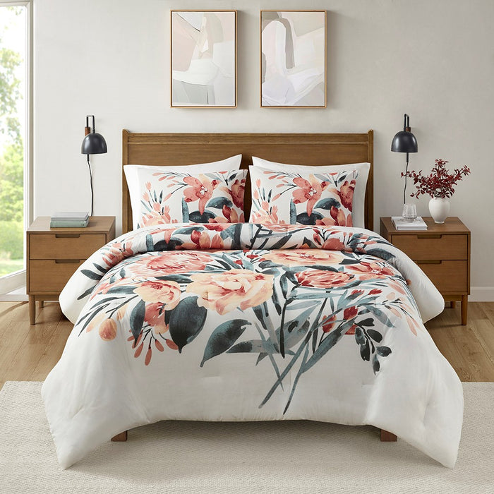 Majestic-Flower-Garden-Floral-Comforter-Set-White-Stone-Decor