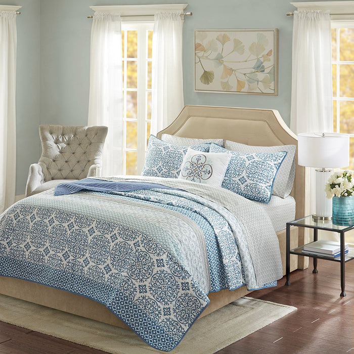 Mason-Blue-Medallion-Pattern-Comforter-Set-White-Stone-Decor