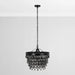 Mid-Century-Rosemond-Black-Glass-18-Chandelier-White-Stone-Decor-3