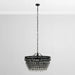Mid-Century-Rosemond-Black-Glass-28-Chandelier-White-Stone-Decor-2