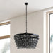 Mid-Century-Rosemond-Black-Glass-28-Chandelier-White-Stone-Decor-4