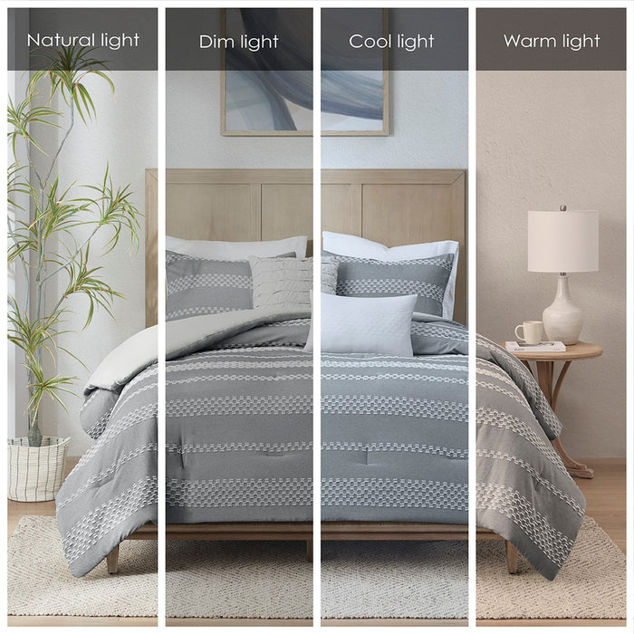 Miracle-Grey-Geometric-Patterned-5-Piece -Comforter-Set-White-Stone-Decor-7