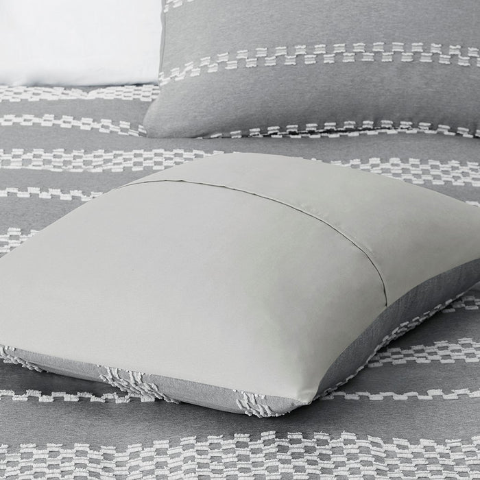 Miracle-Grey-Geometric-Patterned-5-Piece -Comforter-Set-White-Stone-Decor-8