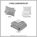 Miracle-Grey-Geometric-Patterned-5-Piece -Comforter-Set-White-Stone-Decor-9