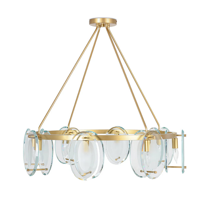Modern-Shena-Round-Gold-Chandelier-White-Stone-Decor-3