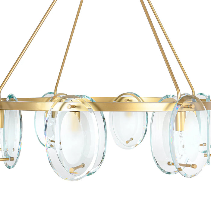 Modern-Shena-Round-Gold-Chandelier-White-Stone-Decor-4