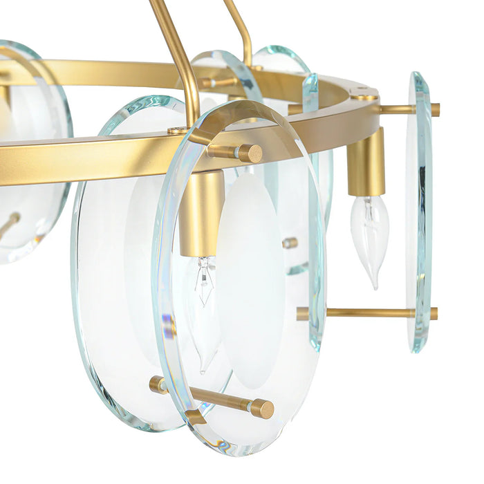 Modern-Shena-Round-Gold-Chandelier-White-Stone-Decor-5