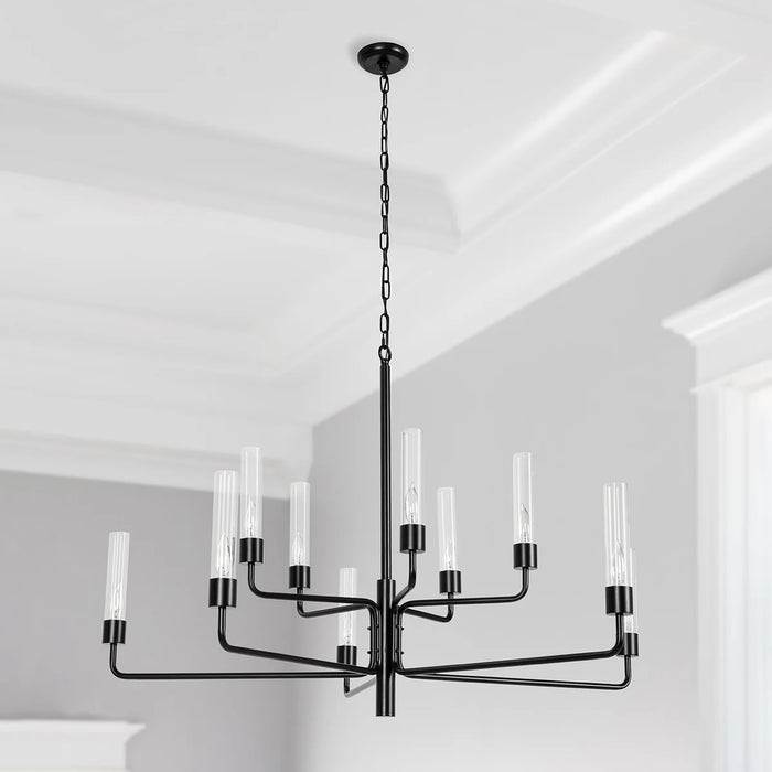 Monterey-Black-Contemporary-Industrial-Chandelier-White-Stone-Decor