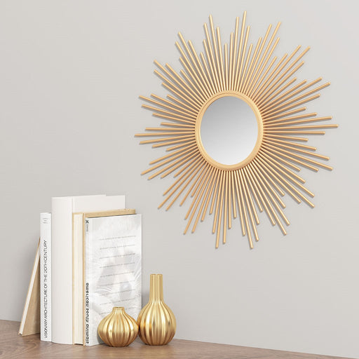 Newcastle-Sun-Gold-Wall-Decor-Mirror-White-Stone-Decor-1