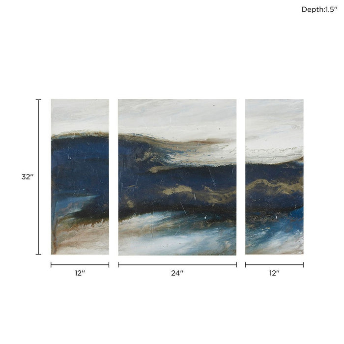 Oceanside-Blue-Waves-3-Piece-Canvas-Art-Set-White-Stone-Decor-9