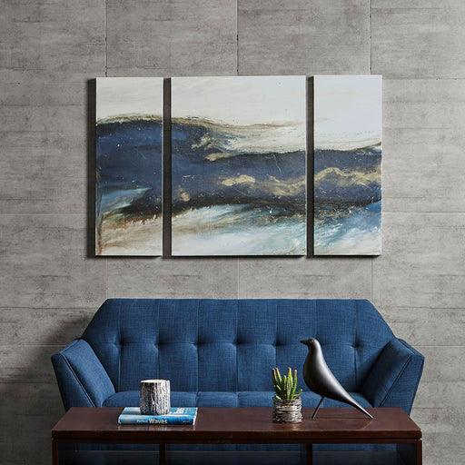 Oceanside-Blue-Waves-3-Piece-Canvas-Art-Set-White-Stone-Decor