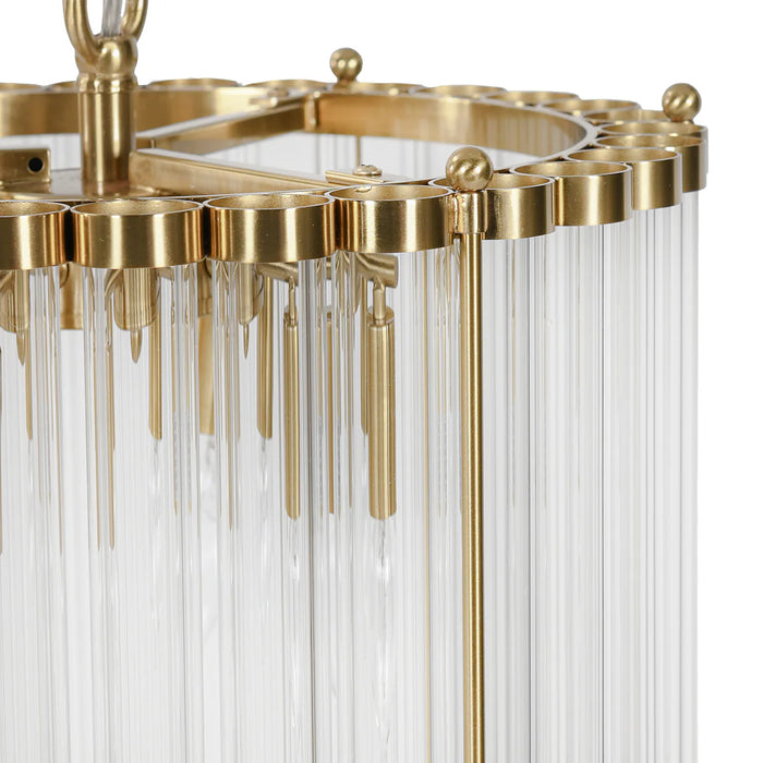 Paris-Gold-Round-Glass-Mid-Century-Chandelier-White-Stone-Decor-2