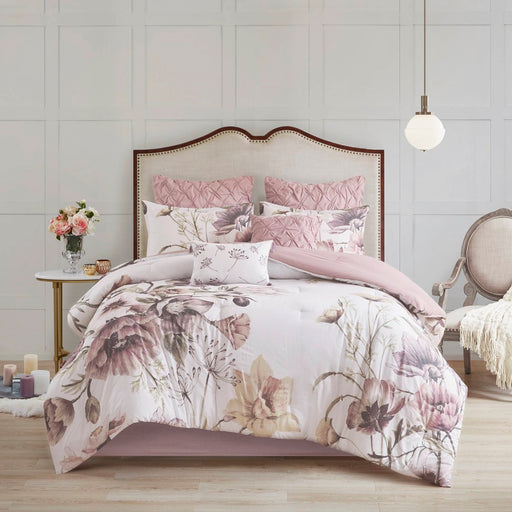 Pink-Isabella-Floral-Farmhouse-8-Piece-Comforter-Set-White-Stone-Decor