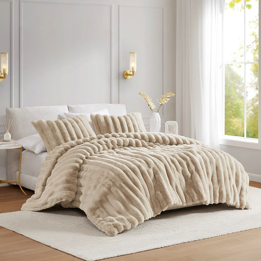 Raven-Taupe-Faux-Fur-Luxury-Comforter-Set-White-Stone-Decor-1