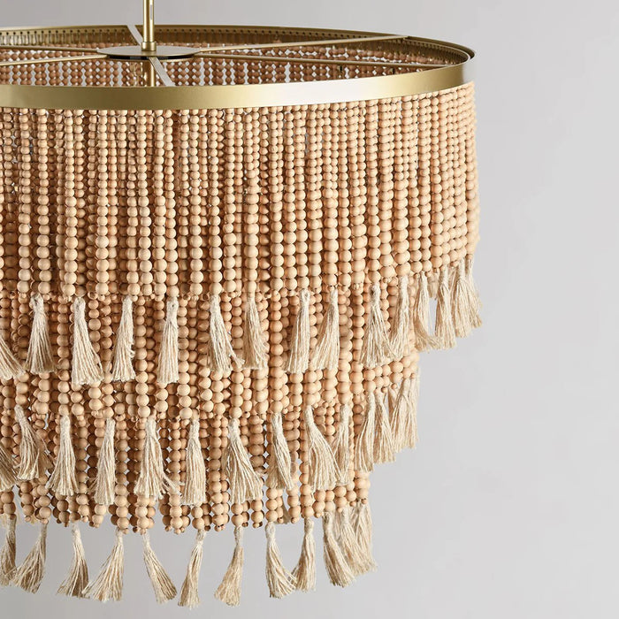 Retro-Gina-Gold-Brown-Bead-Round-Chandelier-White-Stone-Decor-1