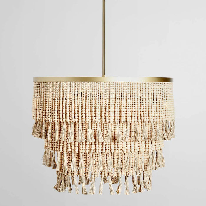 Retro-Gina-Gold-Brown-Bead-Round-Chandelier-White-Stone-Decor-2