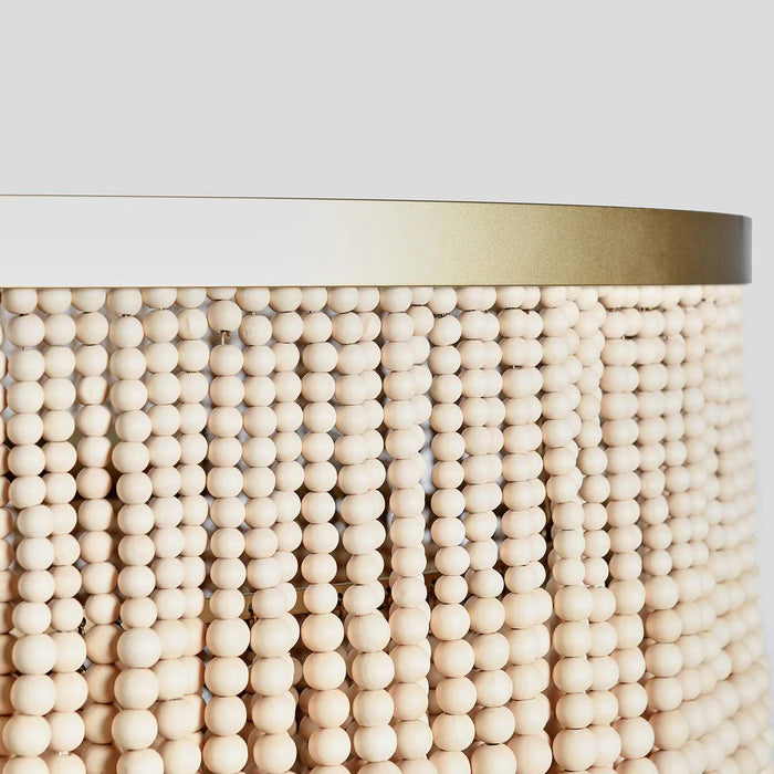Retro-Gina-Gold-Brown-Bead-Round-Chandelier-White-Stone-Decor-5