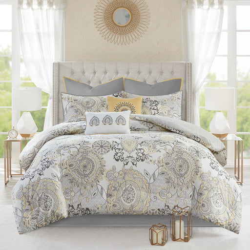 Reversible-Isabelle-Yellow-Medallion-Floral-8-Piece-Comforter-Set-White-Stone-Decor-2