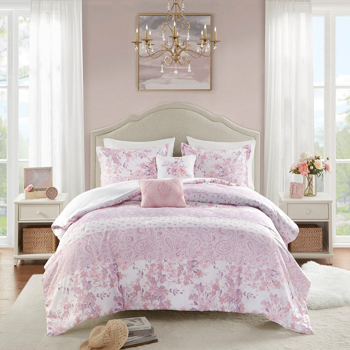 Romantic-Pink-Pomona-Floral-Comforter-Set-White-Stone-Decor-1