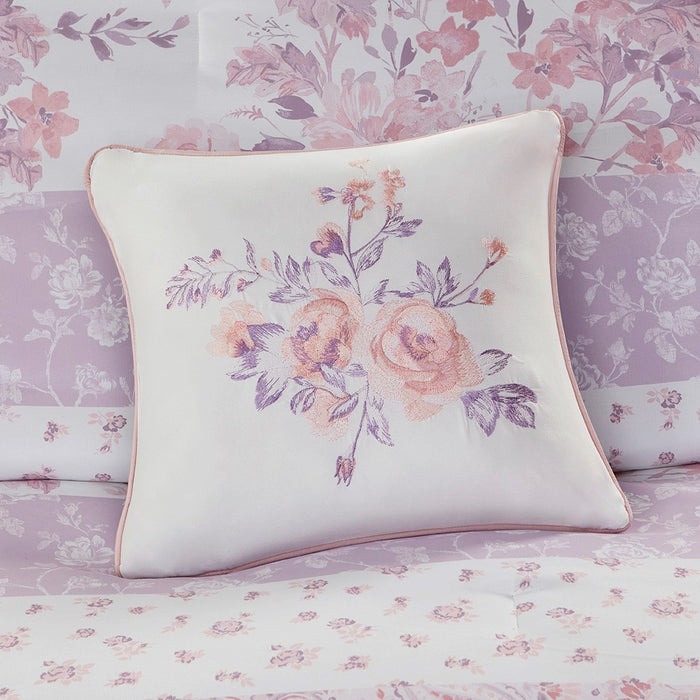 Romantic-Pink-Pomona-Floral-Comforter-Set-White-Stone-Decor-5