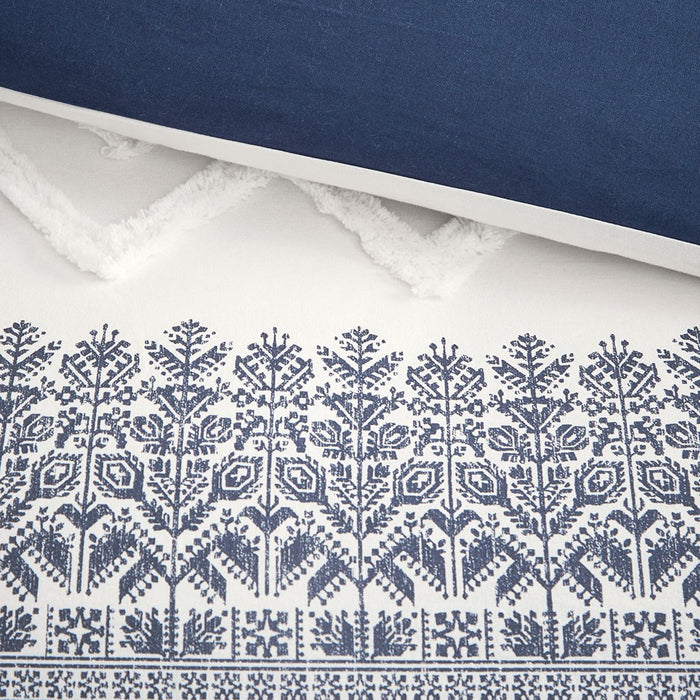 Roseville-Navy-Boho-Farmhouse-Comforter-Set-White-Stone-Decor-10