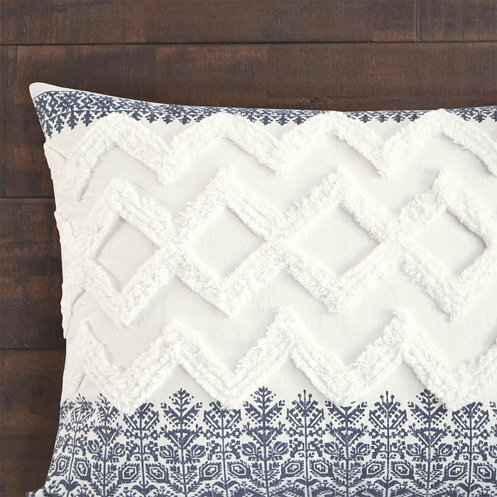 Roseville-Navy-Boho-Farmhouse-Comforter-Set-White-Stone-Decor-4
