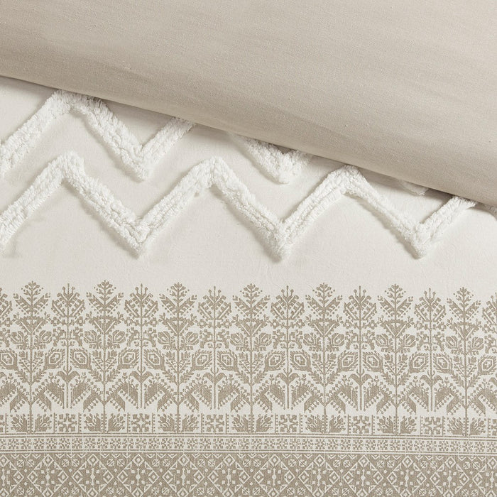 Roseville-Taupe-Boho-Farmhouse-Comforter-Set-White-Stone-Decor-3