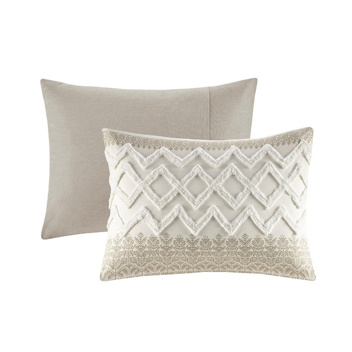 Roseville-Taupe-Boho-Farmhouse-Comforter-Set-White-Stone-Decor-6
