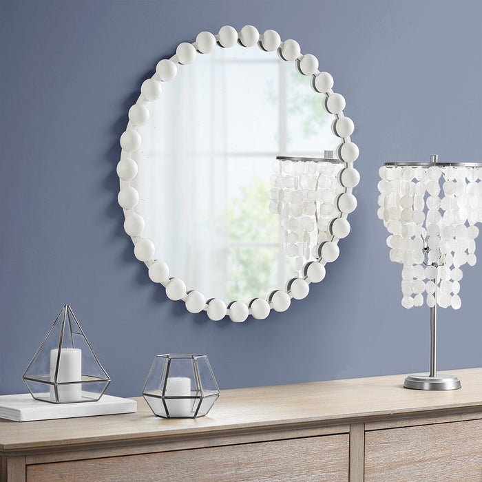 Round-Bloomington-White-Wall-Mirror-White-Stone-Decor-1