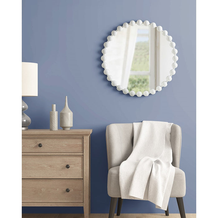 Round-Bloomington-White-Wall-Mirror-White-Stone-Decor