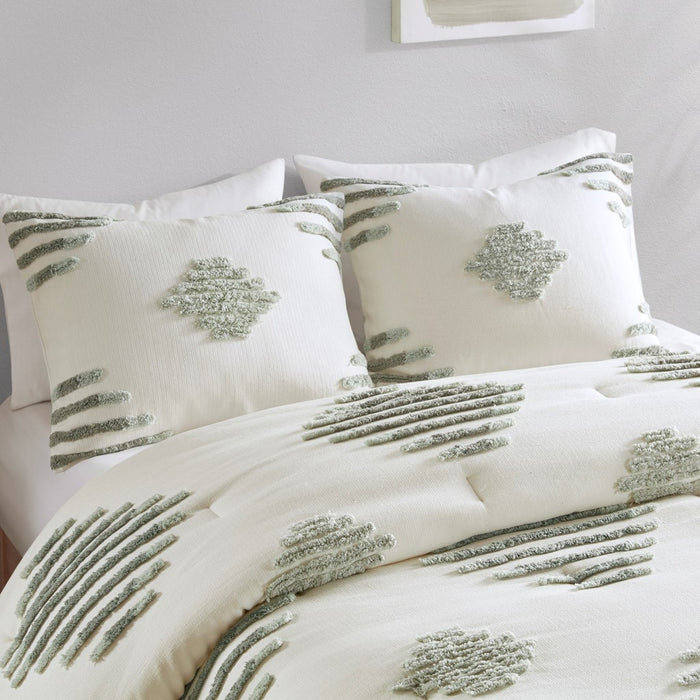Russell-Green-Ivory-Boho-Farmhouse-Comforter-Set-White-Stone-Decor-3