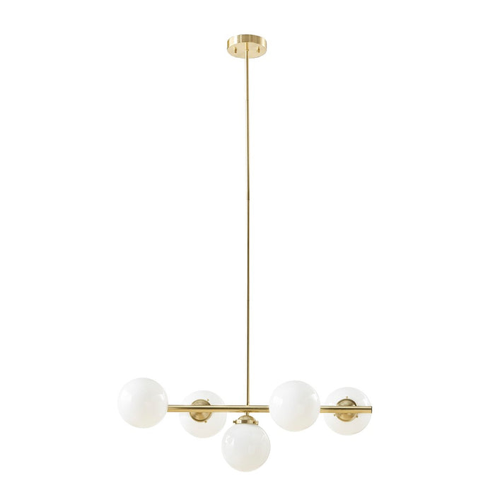 San-Dimas-Gold-5-Light-ChandelierWhite-Stone-Decor-2