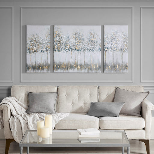 Saraland-Blue-Forest-3-Piece-Canvas-Art-Set-White-Stone-Decor