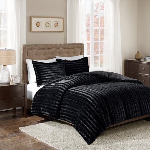 Shayla-Black-Faux-Fur-Luxury-Comforter-Set-White-Stone-Decor-1