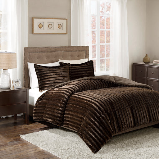 Shayla-Brown-Faux-Fur-Luxury-Comforter-Set-White-Stone-Decor-1
