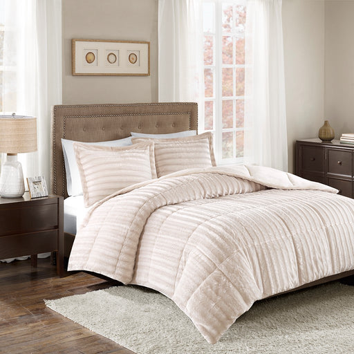 Shayla-Champagne-Faux-Fur-Luxury-Comforter-Set-White-Stone-Decor-1