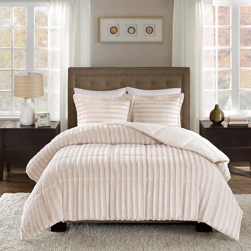 Shayla-Champagne-Faux-Fur-Luxury-Comforter-Set-White-Stone-Decor